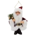 3 Mini Papai Noel Enfeite Pendurar Decoração Natalina 15 cm