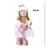 Boneca Mamãe de Neve em Pé de Tecido Rose Decoração Luxuosa 41cm