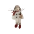 Boneco de Neve Floc Sentado Pelúcido com Chapeu Bone  25cm