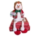 Boneco De Neve Natalino Vestido De Raposinha Sentado 45Cm