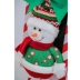 Boneco de Neve Placa Natalina vermelho e verde 53 cm