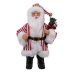 Boneco Papai Noel Natal Vermelho Branco Listras Enfeite 25cm