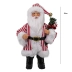 Boneco Papai Noel Natal Vermelho Branco Listras Enfeite 25cm