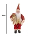 Boneco Papai Noel Vermelho Gliter Dourado Natal Luxo 30cm