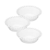 Conjunto 3 Bowls Tigela Cristal De Chumbo Pearl C/ Bolinhas