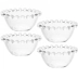 Conjunto 4 Bowls Cristal De Chumbo Pearl C/ Bolinhas 9X4Cm