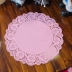 Doilies Toalha De Papel Rendado Redondo  Rosa 34,5Cm 52 Un