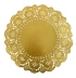 Doilies Toalha Redonda Rendado Dourado 16,5 cm