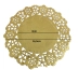 Doilies Toalha Redonda Rendado Dourado 16,5 cm