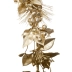 Galho Natalino Dourado Folhagens E Flores Luxo 93Cm