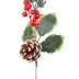 Galho Natalino Folhagem Com Pinhas Berry 35Cm