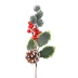 Galho Natalino Folhagem Com Pinhas Berry 35Cm