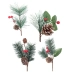 Galhos de Natal cerejas pinhas 17cm c/12