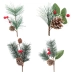 Galhos de Natal cerejas pinhas 17cm c/12