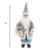 Papai Noel 50cm Azul Casaco Listras Boneco Grande Decoração