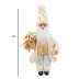 Papai Noel 50cm Creme E Dourado Casaco Macio Natal Luxo