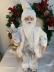 Papai Noel 50cm Grande Prata E Branco Casaco Veludo Natal