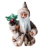 Papai Noel Boneco Casaco Bege Decoração Natal 25cm