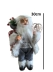 Papai Noel Calça Cinza Casaco Pele Luxo Raquete 30cm