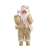 Papai Noel Casaco Dourado Grande Luxuoso 60 cm