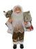 PAPAI NOEL CASACO PAETE DOURADO SACO DE PRESENTE LUXO 40CM