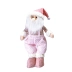 Papai Noel de Tecido Rose em Pé Decoração Luxuosa 41cm