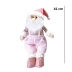 Papai Noel de Tecido Rose em Pé Decoração Luxuosa 41cm