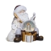 Papai Noel Decorativo Em Resina Carta E Globo De Vidro 16Cm