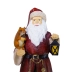 Papai Noel Decorativo Resina Lanterna E Urso vermelho 30Cm