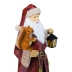 Papai Noel Decorativo Resina Lanterna E Urso vermelho 30Cm