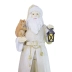 Papai Noel Decorativo Resina Lanterna E Urso Branco 30Cm