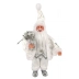 Papai Noel Enfeite Boneco De Natal 30cm Prata Branco Premium