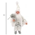 Papai Noel Enfeite Boneco De Natal 30cm Prata Branco Premium