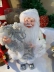 Papai Noel Enfeite Boneco De Natal 30cm Prata Branco Premium