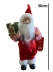 Papai Noel Jardineira Listrado Vermelho e Urso de Pelúcia 30cm