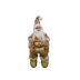 Papai Noel Musical Sentado Linho Luxuoso 40cm