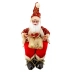 Papai Noel Musical Vermelho Gliter Dourado Sentado 40cm