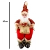 Papai Noel Musical Vermelho Gliter Dourado Sentado 40cm