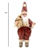 Papai Noel Sentado 50cm Rosa Paetê Bordado Decoração Luxo