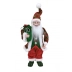 Papai Noel Vermelho Gliter Verde 30cm Decoração De Natal