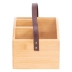 Porta Talheres Com Alça De Couro Ecokitchen Bambu 24Cm