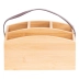 Porta Talheres Com Alça De Couro Ecokitchen Bambu 24Cm