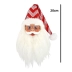 Rosto 20Cm Papai Noel Arvore De Natal Paetê Vermelho Branco