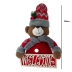 Urso Cachecol Tricot Com Placa Welcome Decoração De Natal