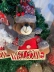 Urso Cachecol Tricot Com Placa Welcome Decoração De Natal