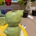 Vaso Cerâmica Artesanato Limão 9X6,5X16,5Cm Cor Verde