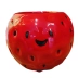 Vaso Cerâmica Forma De Fruta Morango Artesanato Decorativo Vermelho 10cm