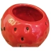 Vaso Cerâmica Forma De Fruta Morango Artesanato Decorativo Vermelho 10cm