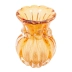 Vaso De Vidro Italy Ambar E Dourado Estilo Murano Decoração 12X16Cm