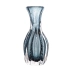 Vaso De Vidro Italy Azul Escuro Estilo Murano Decoração 8X18Cm